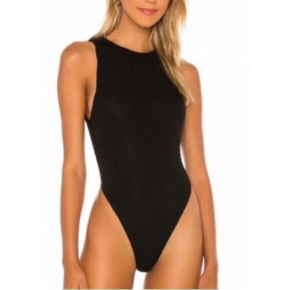House of Harlow 1960 high neck thong bodysuit black - Picture 1 of 11